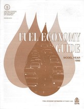 EPA 1996 Fuel Economy Guide vintage US brochure Gas Mileage - $6.00