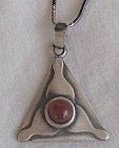  Triangle  red pendant - $23.00