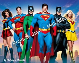 Superheroes Art By Jaye Metcalfe - £196.38 GBP