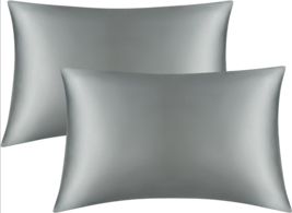 2 Pack Satin Pillowcases Standard 20&quot; x 30&quot; Gray Sofy Silky - £7.99 GBP