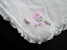 Vitamins Green Cotton Sweet Flowers Rose Flower Baby Girl Security Blanket - £22.25 GBP