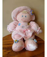 Kids Preferred Pink Doll Plush 11&quot; Purple Blue Yellow Flower Stuffed Lovey - $11.71