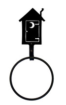 Wrought Iron Towel Ring Outhouse Kitchen Bathroom Home Decor Accent Bath... - £13.12 GBP