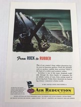 1944 Vintage Print Ad Airco Air Reduction From Rock To Rubber - £7.78 GBP
