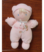 Carters Classics My First Doll Pink Blonde Hair W/ Rattle 8&quot;  Hug Me - $12.69