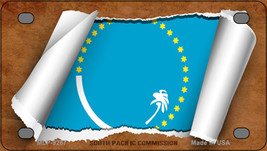 South Pacific Commission Flag Scroll Novelty Mini Metal License Plate Tag - £11.76 GBP