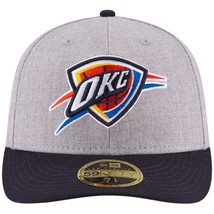 Oklahoma City Thunder New Era Heathered Gray/Navy Low Profile 59FIFTY Fitted Hat - £23.73 GBP