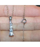 Diamond Alternatives Love Journey Pendant Necklace 14k White Gold over 9... - £39.25 GBP