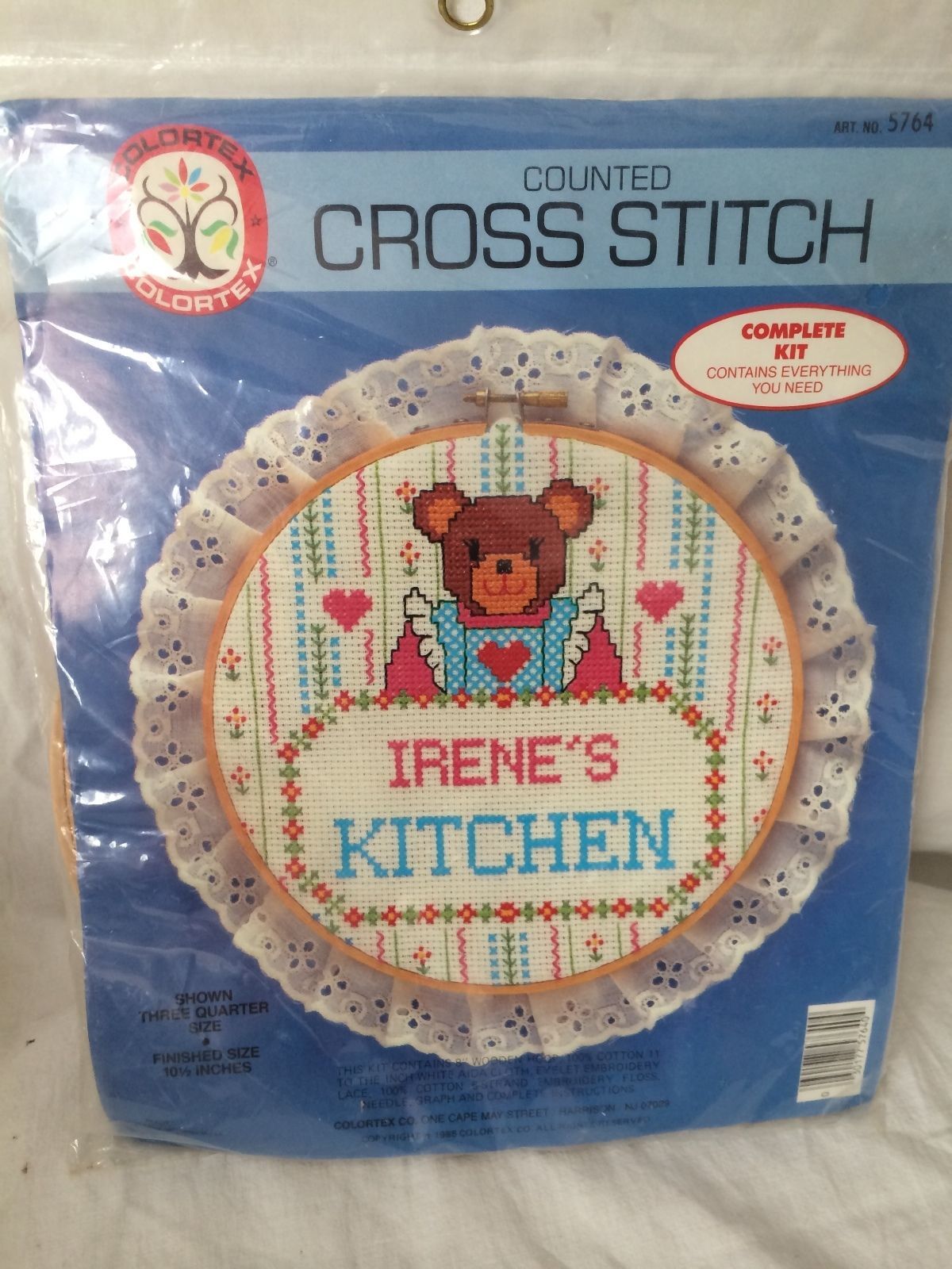 1985 COLORTEX  COUNTED CROSS STITCH IRENE'S  KITCHEN  UNOPENED - $14.84