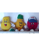 Plush Dole Fruit Stuffed Toys Vintage Beanie Figures Brand New 1999 Set ... - £19.67 GBP