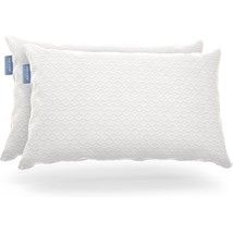 Set of 2 Queen Shredded Memory Foam Pillows with Luxury Bamboo Breathable Cover - £166.10 GBP
