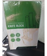 Universal Knife Block Without Knives Countertop Bamboo - $27.12 CAD