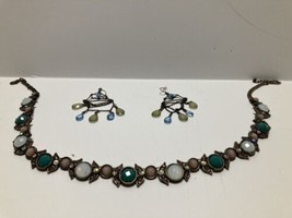 Vintage Earrings And Necklace Set Very Unique #24047 - £0.78 GBP