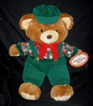 VINTAGE 1994 TEDDY BEAR LANE CHRISTMAS KMART BROWN STUFFED ANIMAL PLUSH ... - £23.90 GBP