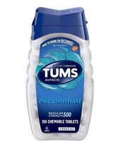 Sealed TUMS Peppermint REGULAR Strength 500, 150 Chewable Tablets - $19.79