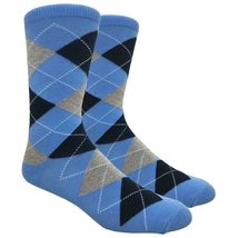 Dweebzilla Argyle Pattern Men&#39;s Dress Socks (Red, White &amp; Navy Blue) - £6.93 GBP
