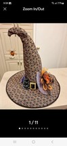 Hand Decorated Witches&#39; Hat  Adult Size - £35.55 GBP