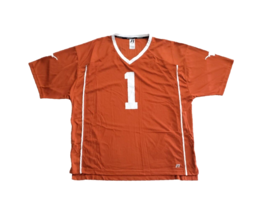 Texas Longhorns NCAA Men&#39;s Russell Athletic #1 Mesh Football Jersey Size... - $59.39