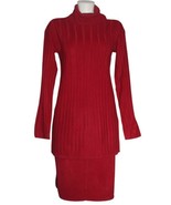 VTG 2-Pc Stephanie Andrews Acrylic Long Turtleneck Sweater &amp; Skirt Set W... - $53.32 CAD