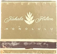 Kahala Hilton, Honolulu, Hawai&#39;i, Match Book Matches Matchbook - $11.99