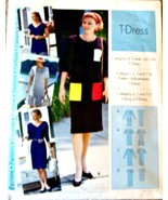 T-Dress Pattern Sizes 4 - 22, Uncut, Sewing Step-by-Step # 012-052-113 - £8.10 GBP