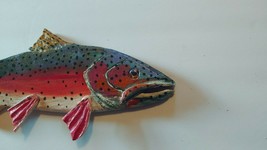  &quot; Rainbow Trout&quot;,Single Side Carving, 13 1/2 Inch ,*For Sale, 2021*Righ... - £35.19 GBP