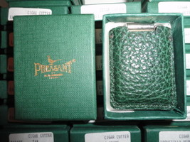 Pheasant by R.D.Gomez Stainless Steel Cutter in Green  Leather  - $45.00
