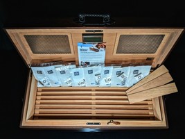 Hacienda Humidor by Brizard and Co Made in USA Measures 26.5 " L X 11.5" X 5.5" image 5