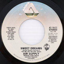 Air Supply – Sweet Dreams / Don&#39;t Turn Me Away - 45rpm Santa Maria Press AS 0655 - $3.54