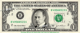 VLADIMIR PUTIN on REAL Dollar Bill - Celebrity Collectible Custom Cash - $62.50 MXN