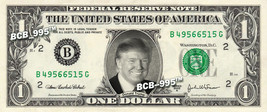 DONALD TRUMP on a REAL Dollar Bill Cash Money Collectible Memorabilia Celebrity - £6.07 GBP