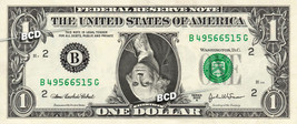 Upside Down George Washington on a REAL Dollar Bill Cash Money Collectib... - £4.39 GBP