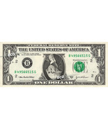 Upside Down George Washington on a REAL Dollar Bill Cash Money Collectib... - £4.45 GBP