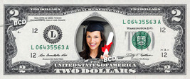 CUSTOMIZED $2 Dollar Bill with ur COLOR Picture &amp; Name! Made w/ Real $2.... - £10.37 GBP