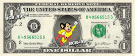 MIGHTY MOUSE on REAL Dollar Bill - Collectible Celebrity Custom Cash Money Art - £2.66 GBP