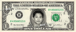 Steven Yeun On Real Dollar Bill Spendable Money Walking Dead   Glenn Rhee - $5.55