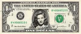 LAUREN BACALL on REAL Dollar Bill - Spendable Cash Collectible Celebrity... - £2.64 GBP
