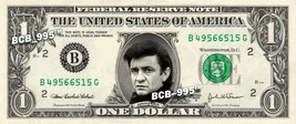 JOHNNY CASH on A REAL Dollar Bill Cash Money Collectible Memorabilia Cel... - £6.95 GBP
