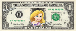 Disney&#39;s Princess RAPUNZEL on REAL Dollar Bill - Collectible Cash Money - £6.98 GBP