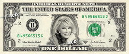 JOAN RIVERS on REAL Dollar Bill - Collectible Celebrity Custom Cash Money Art $1 - £2.62 GBP