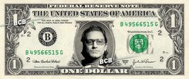 U2 - BONO on REAL Dollar Bill - Collectible Celebrity Custom Cash Money Art - £2.67 GBP