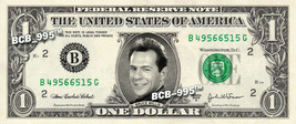 BRUCE WILLIS on REAL Dollar Bill - Collectible Celebrity Custom Cash Money Art - £6.99 GBP