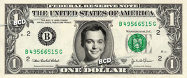 JIM PARSONS / Sheldon Cooperon (The Big Bang Theory) on REAL Dollar Cash Money - $3.33