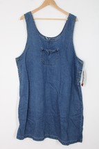 Vtg 90s NWT JLNY 1X Blue 100% Cotton Denim Short Tank Dress - £21.99 GBP