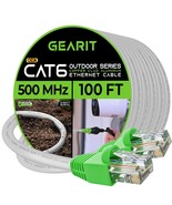 Cat6 Outdoor Ethernet Cable 100 Feet CCA Copper Clad Waterproof Direct B... - £41.97 GBP