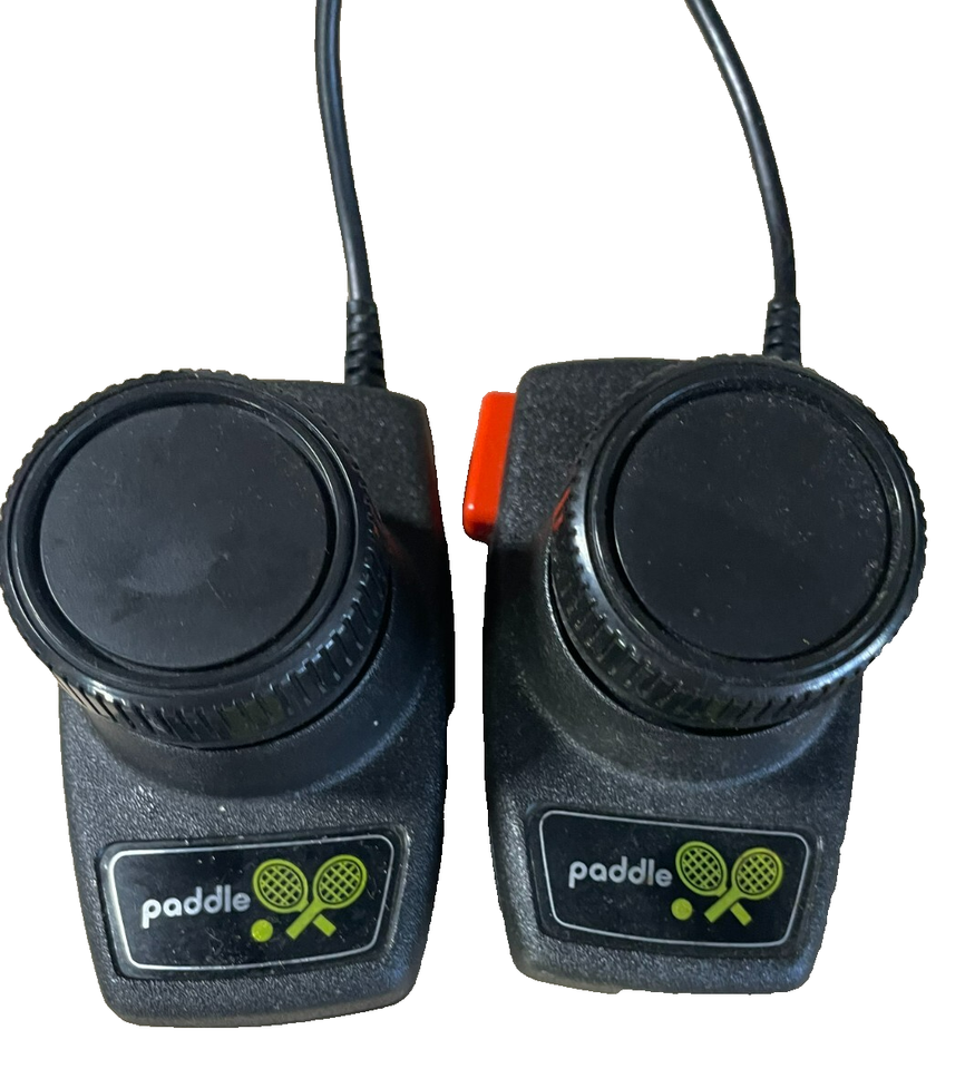 Atari 2600 Paddle Controllers Original Vintage Pong Tennis Joysticks Retro - $29.69