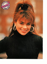 Paula Abdul teen magazine pinup clipping close up black sweater gold eaa... - £2.62 GBP