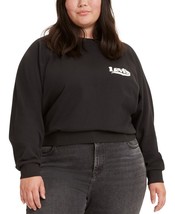 MSRP $50 Levi Womens Plus Logo Graphic Long Sleeve Crewneck Sweatshirt Size 2X - £8.70 GBP