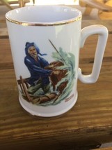 Norman Rockwell Museum &quot;Braving The Storm&quot; 1985 Collectible Coffee Cup Mug  - £14.32 GBP