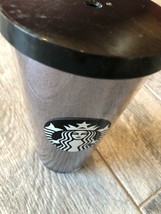 Starbucks Tumbler Cup w lid Silver glitter sequin metallic Holiday coffe... - $384.72 MXN